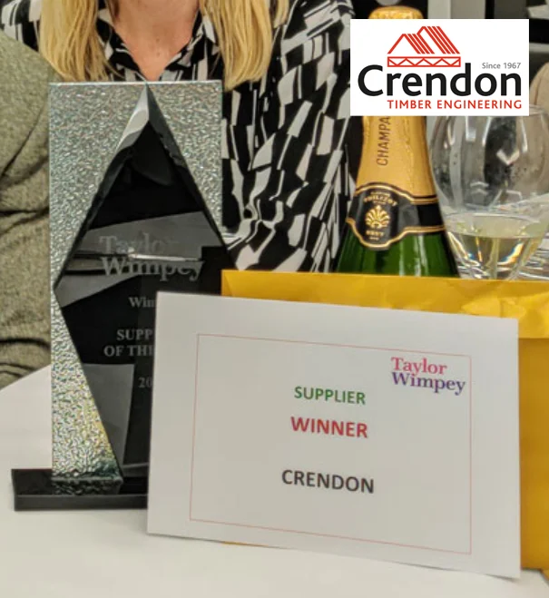 Crendon awarded another Supplier of the Year by Taylor Wimpey.