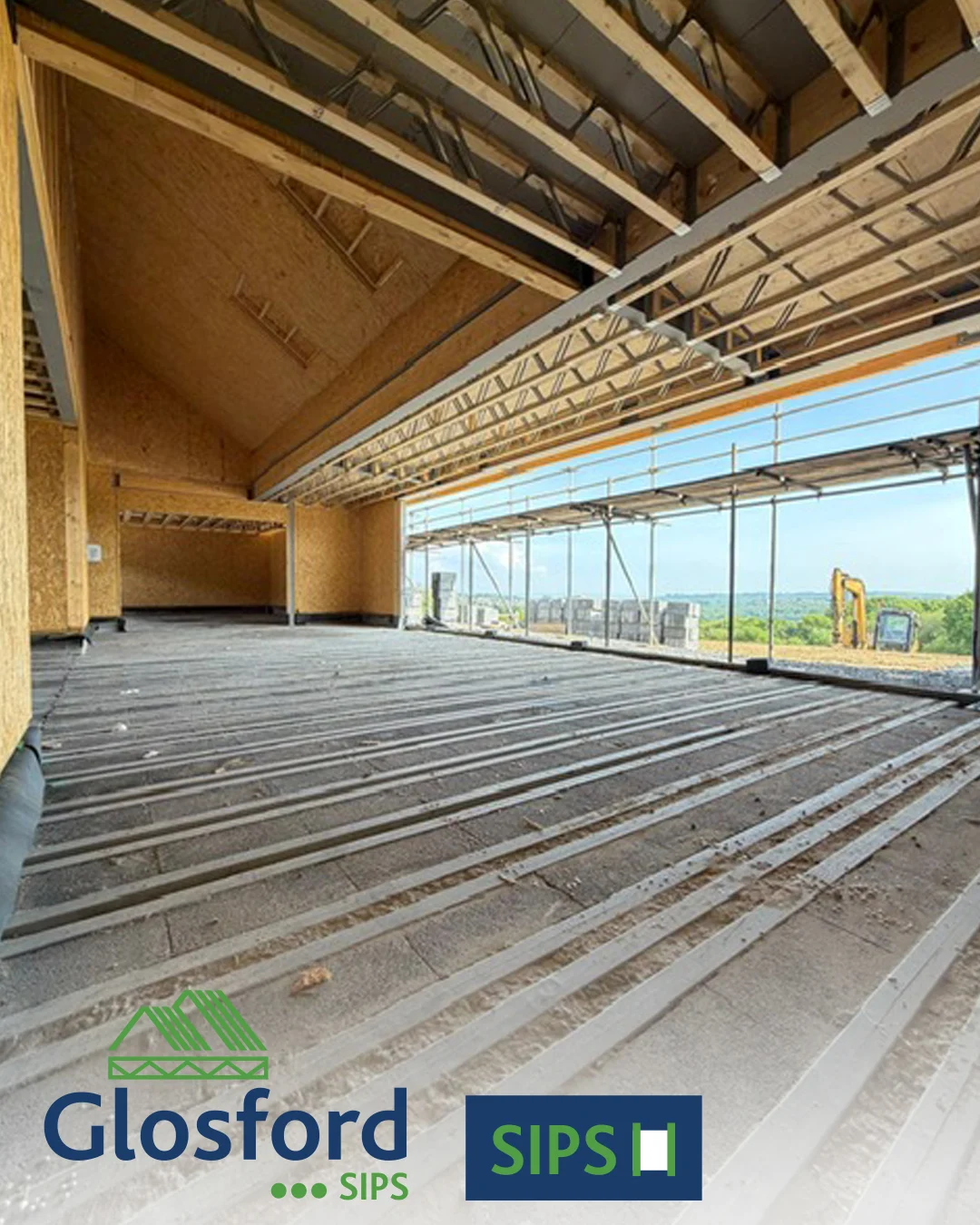 Closer look at flooring and roof structure