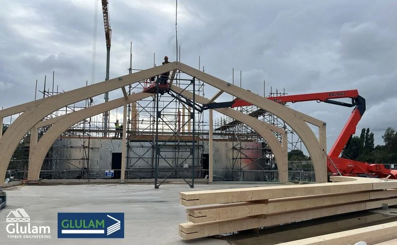 We supplied the curved Glulam portal frames for Network Rail’s new Maintenance Delivery Unit (MDU) at Barnetby-le-Wold, a striking two-storey, 9,500 sq ft building designed to balance structural performance with architectural quality.