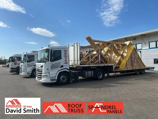 Trusses and Spandrel Panels soaking up the sunshine, ready to be delivered 100% On Time In Full. ☀️🚛