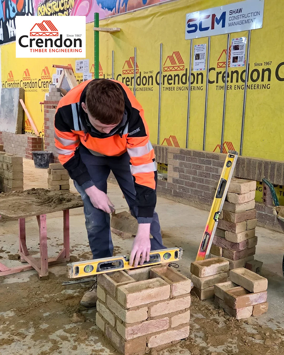 Crendon Timber Engineering: Washington branch are proud to support the future of the construction industry by working closely with Optimum Skills Limited at their Training and Apprenticeship College in Gateshead.