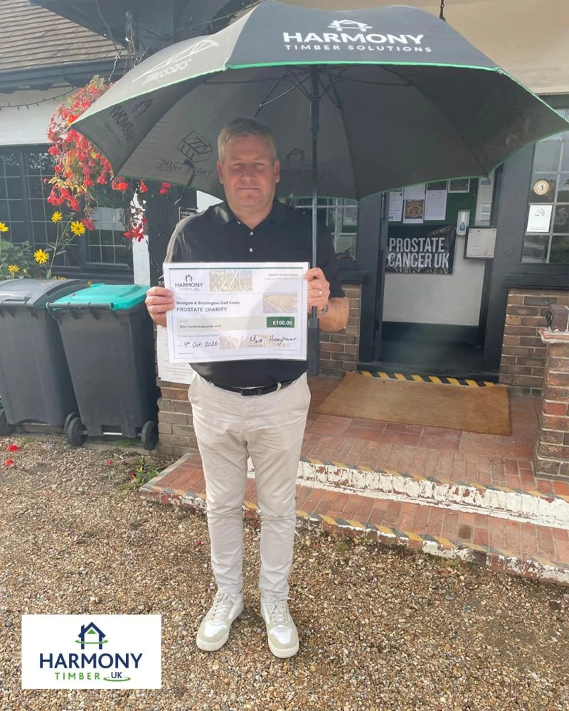 Harmony Timber were delighted to sponsor the hole-in-one challenge at Westgate and Birchington Golf Club’s recent Prostate Charity golf event